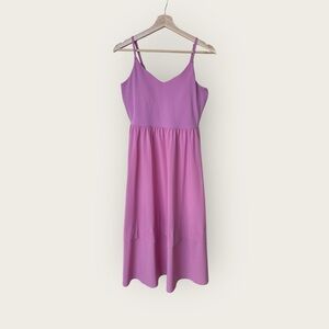 Athleta Elation V-Neck Hybrid Midi Athletic Dress size S Maritima Pink